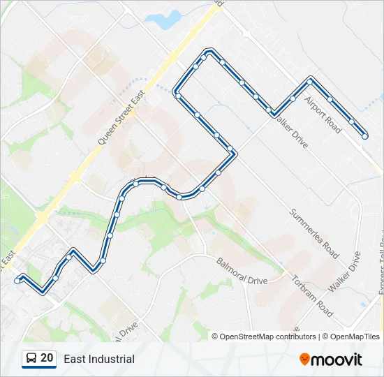 20 Bus Line Map