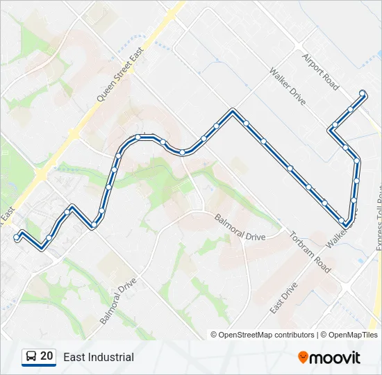 20 Bus Line Map