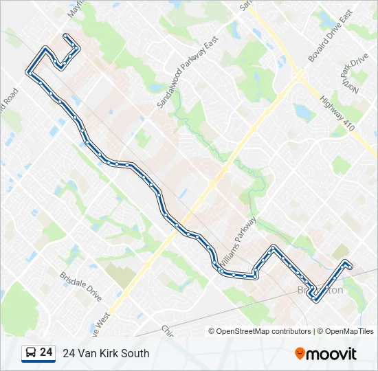 24 Bus Line Map