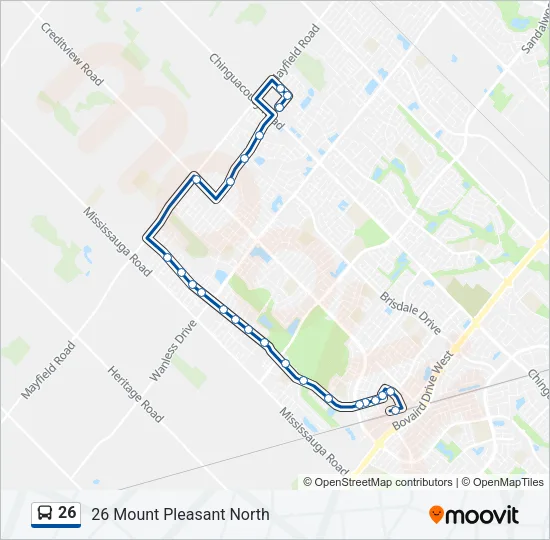 26 Bus Line Map