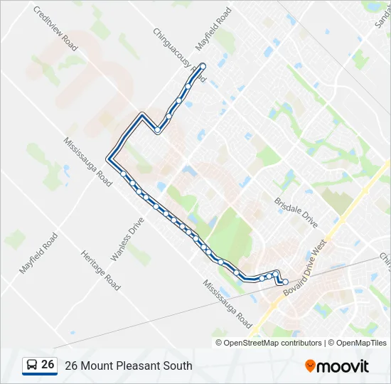 26 Bus Line Map