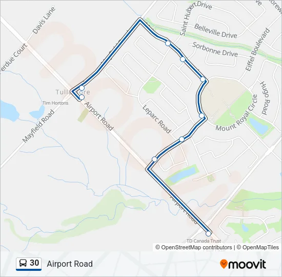 30 Bus Line Map