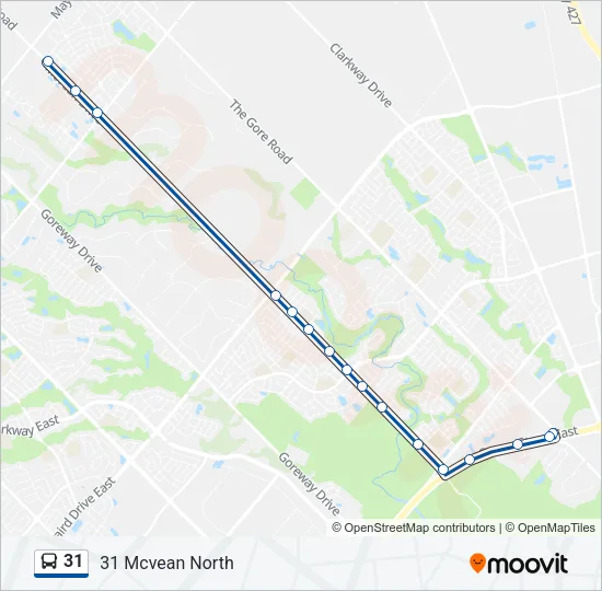 31 Bus Line Map