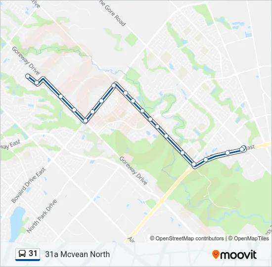 31 Bus Line Map