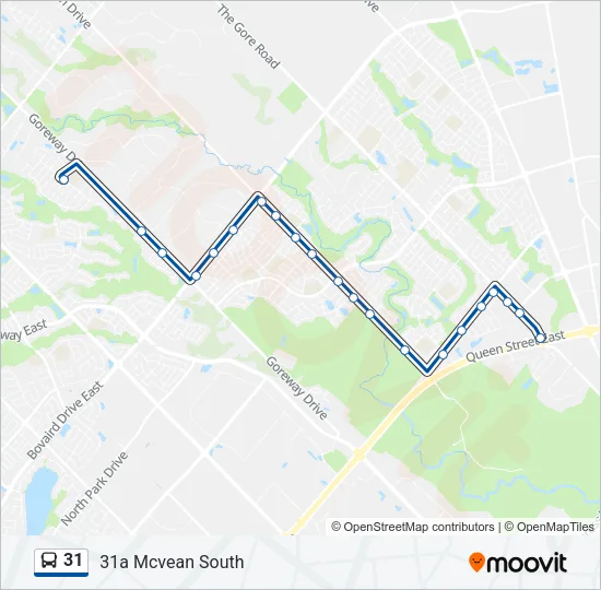 31 Bus Line Map