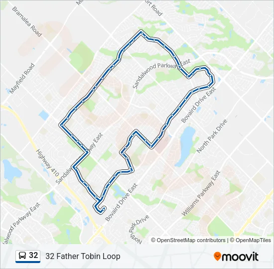 32 Bus Line Map