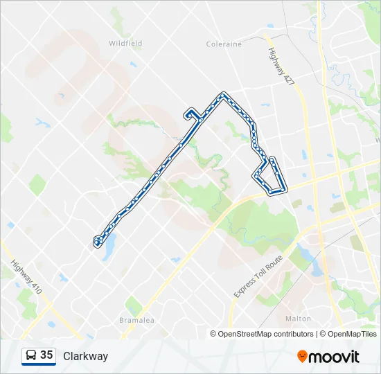 35 Bus Line Map