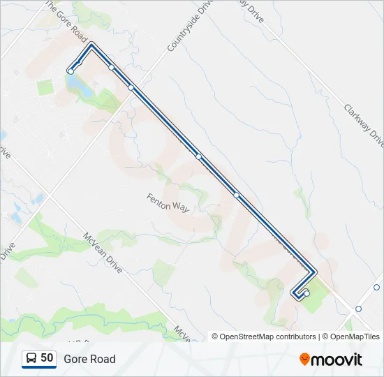 50 Bus Line Map