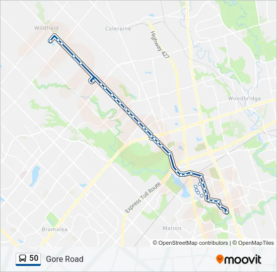 50 Bus Line Map