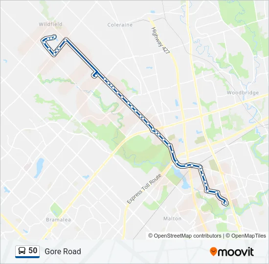 50 Bus Line Map