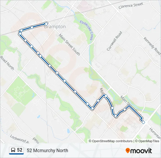 52 Bus Line Map