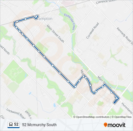 52 Bus Line Map