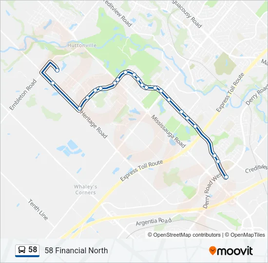 58 Bus Line Map