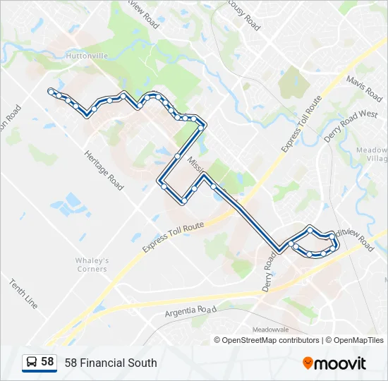 58 Bus Line Map