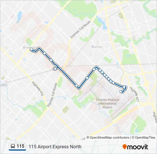 115 Bus Line Map