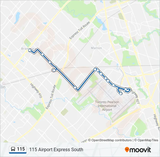 115 Bus Line Map