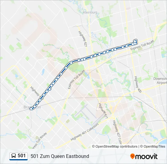 501 Bus Line Map