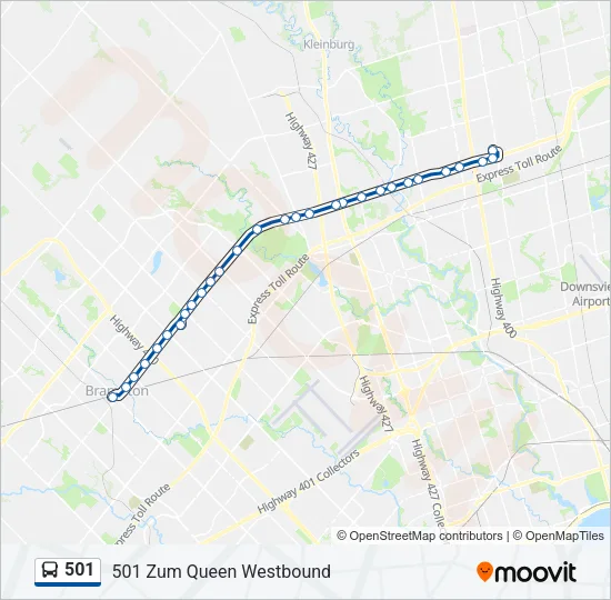501 Bus Line Map