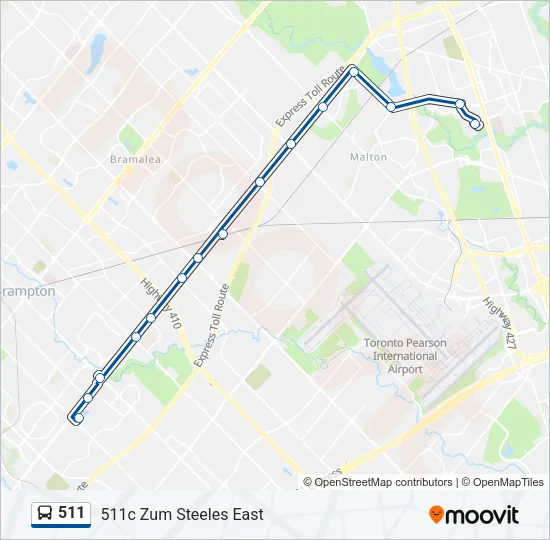 511 Bus Line Map