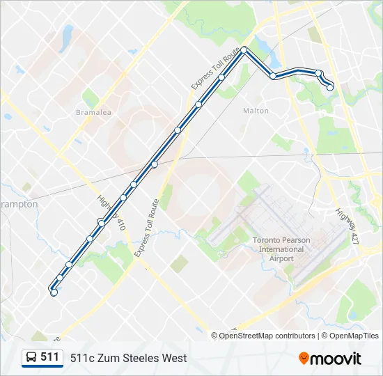 511 Bus Line Map
