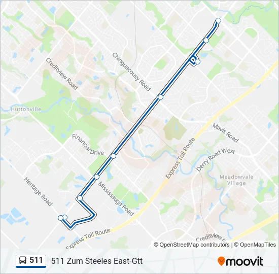 511 Bus Line Map