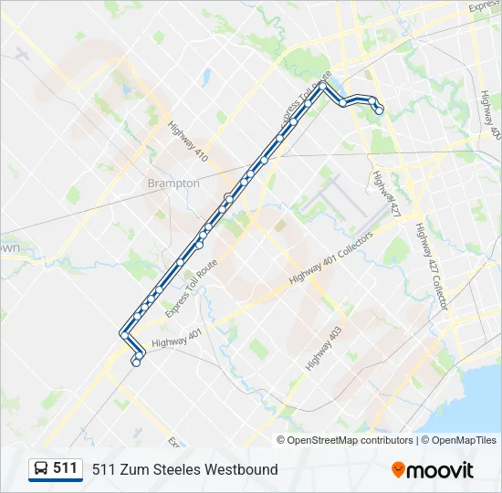 511 Bus Line Map