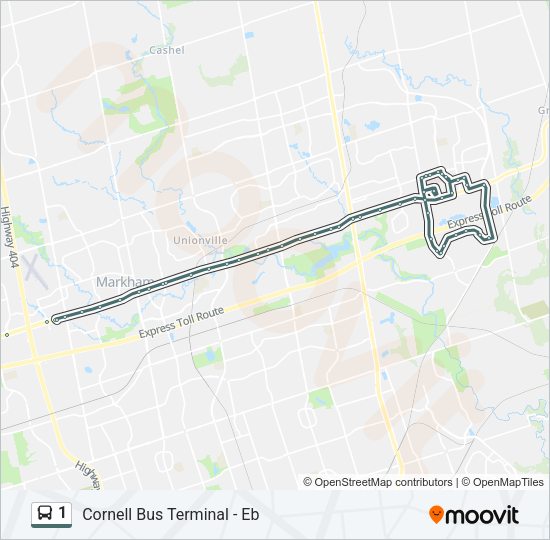 1 Bus Line Map