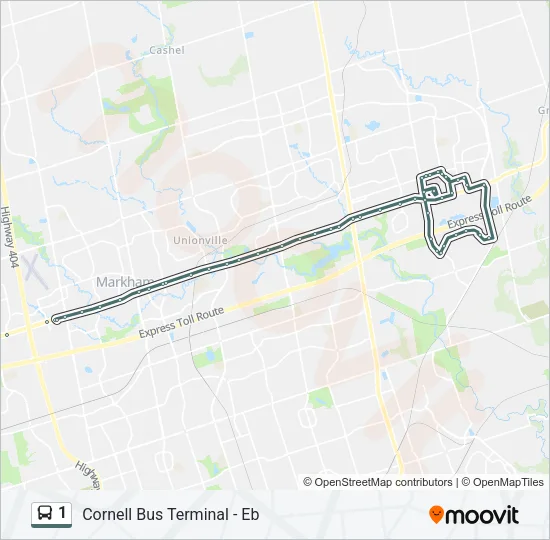 1 Bus Line Map