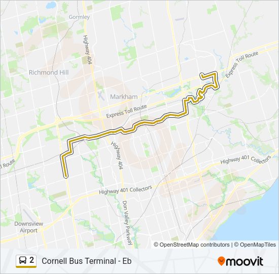 2 Bus Line Map