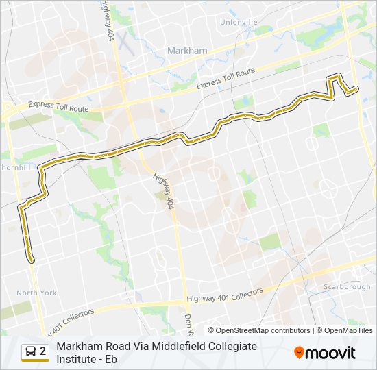 2 Bus Line Map