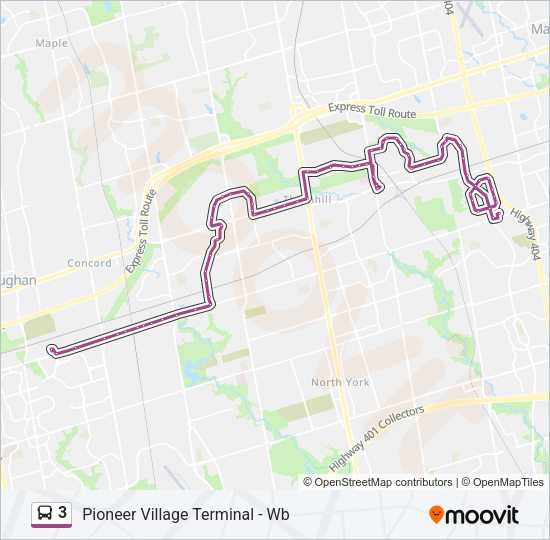 3 Bus Line Map
