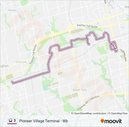 3 Bus Line Map