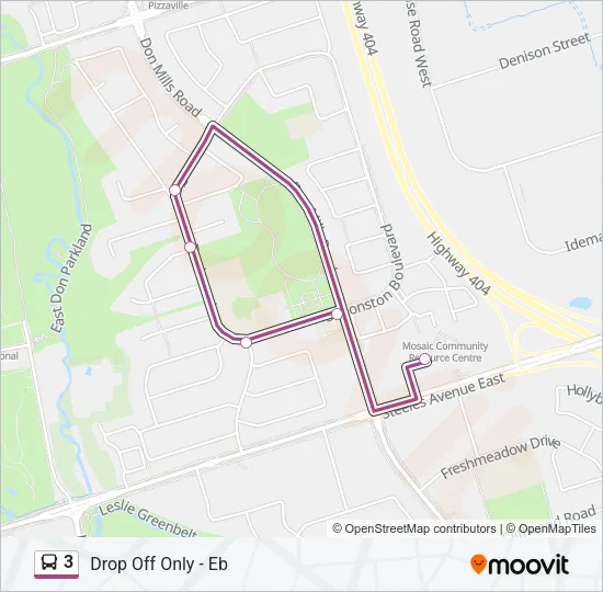 3 Bus Line Map