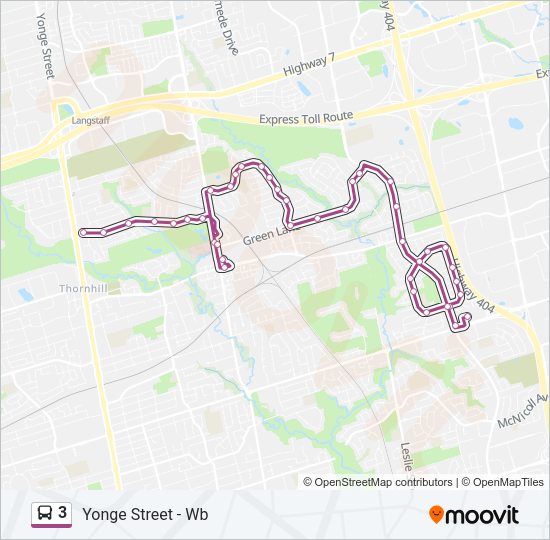 3 Bus Line Map