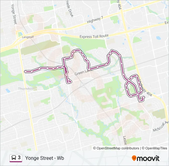 3 Bus Line Map