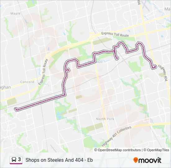 3 Bus Line Map