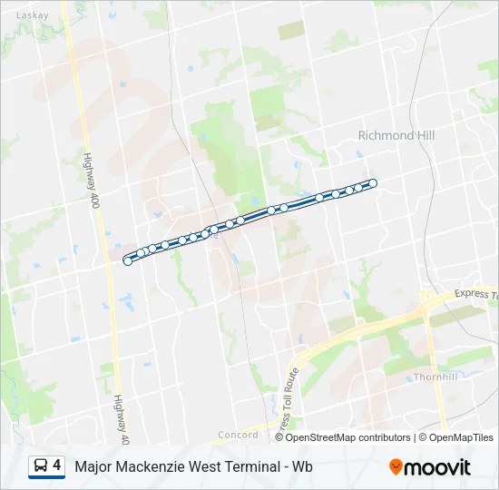 4 Bus Line Map