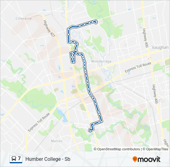 Plan de la ligne 7 de bus