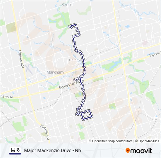 8 Bus Line Map