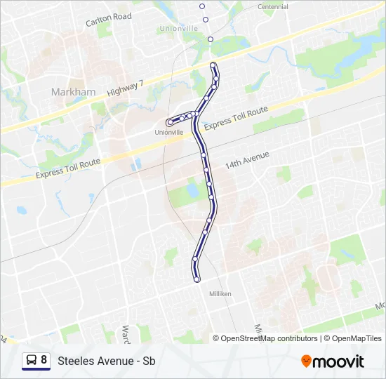 8 Bus Line Map