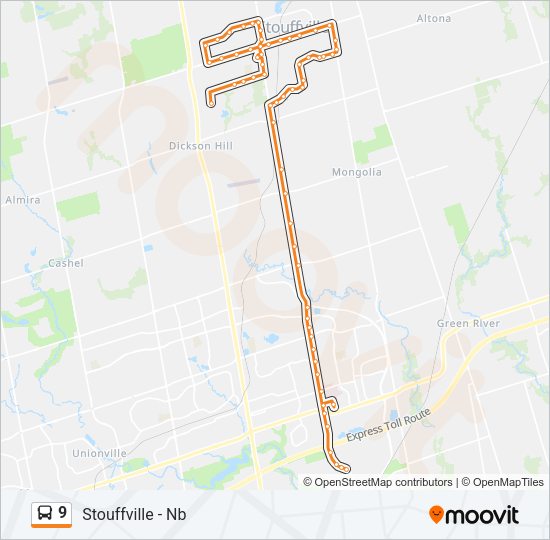 9 Bus Line Map