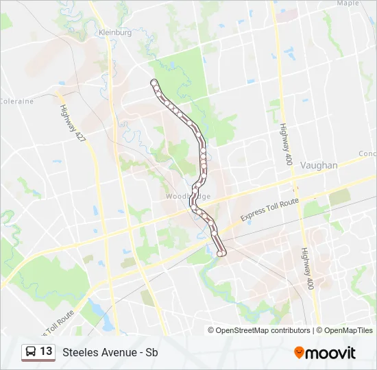 13 Bus Line Map
