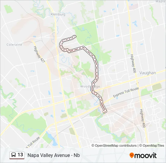 13 Bus Line Map