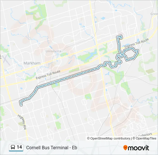 14 Bus Line Map
