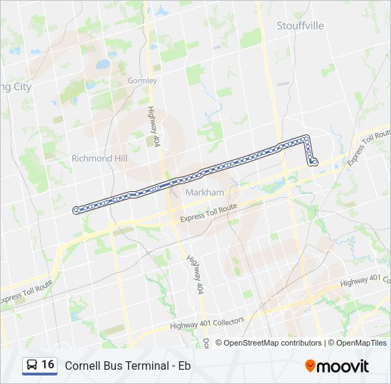 16 Bus Line Map