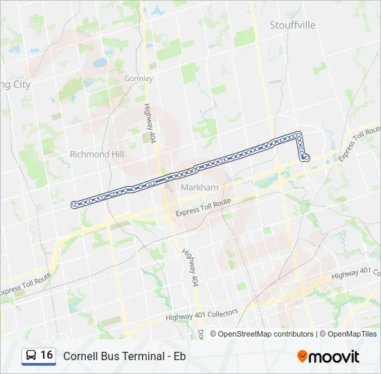16 Bus Line Map