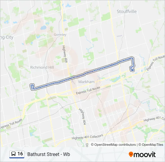 16 Bus Line Map