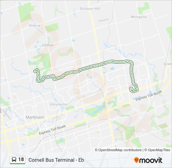 18 Bus Line Map