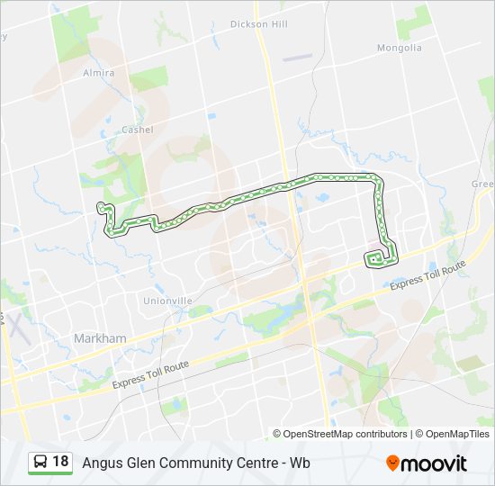 18 Bus Line Map