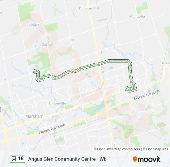 18 Bus Line Map
